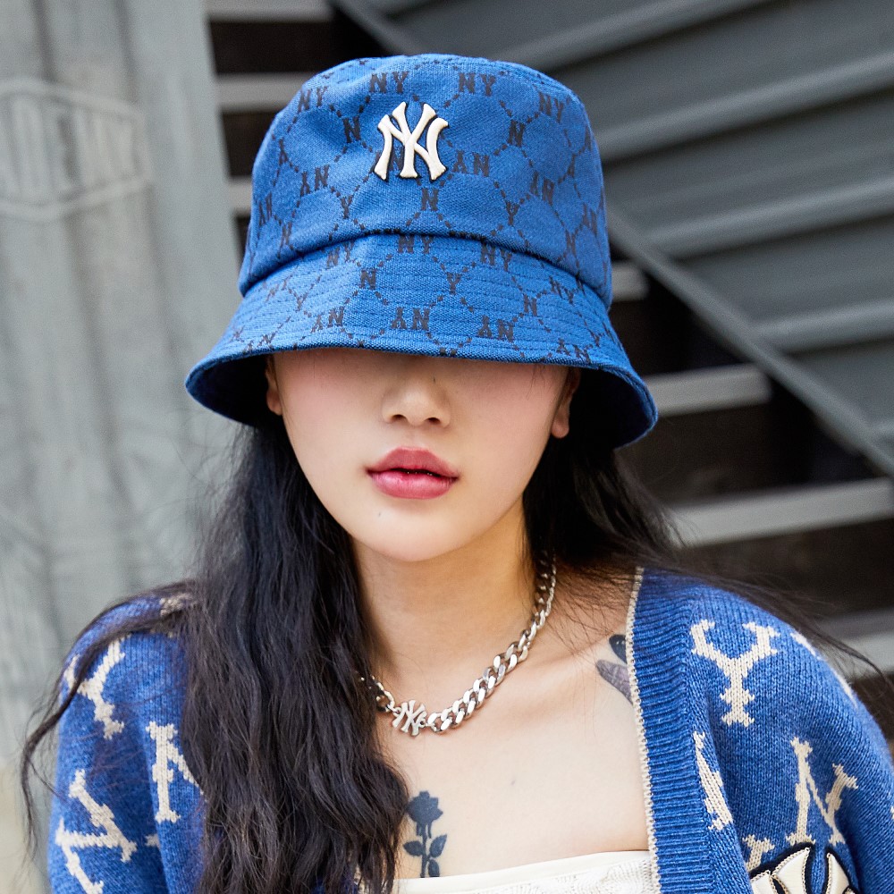 Monogram Diamond Jacquard MLB Bucket Hat Korea –