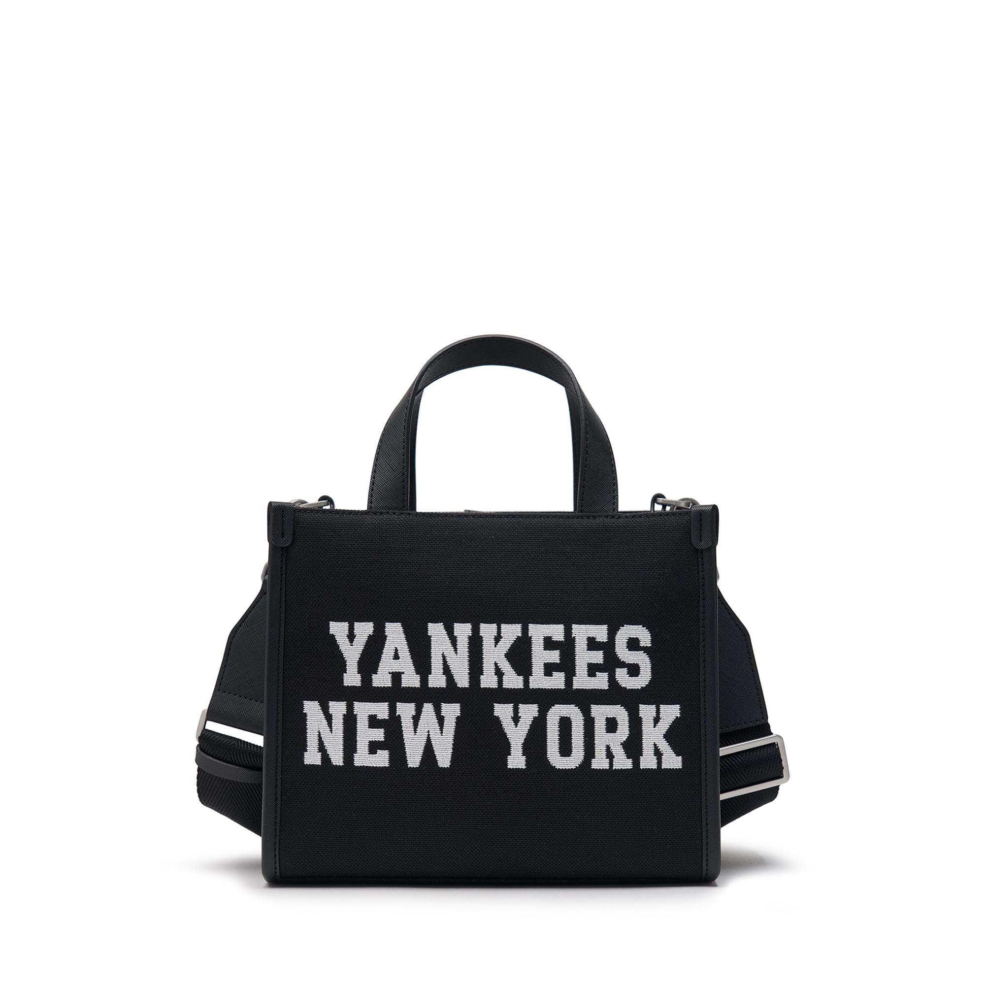 VARSITY JACQUARD CANVAS SMALL TOTE BAG NEW YORK YANKEES