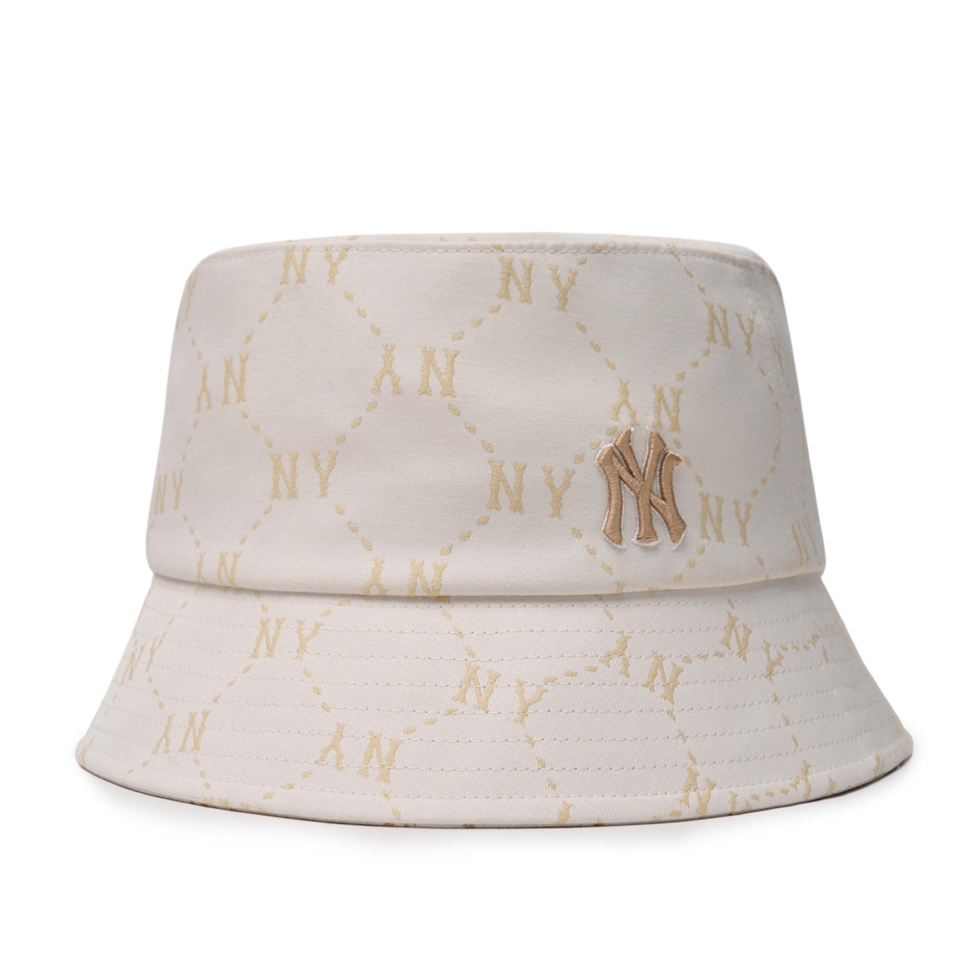 ★送料・関税込★MLB★DIA MONOGRAM POINT BUCKET HAT★ MLB Unisex Dia Monogram Point Bucket Hat NY Yankees Black