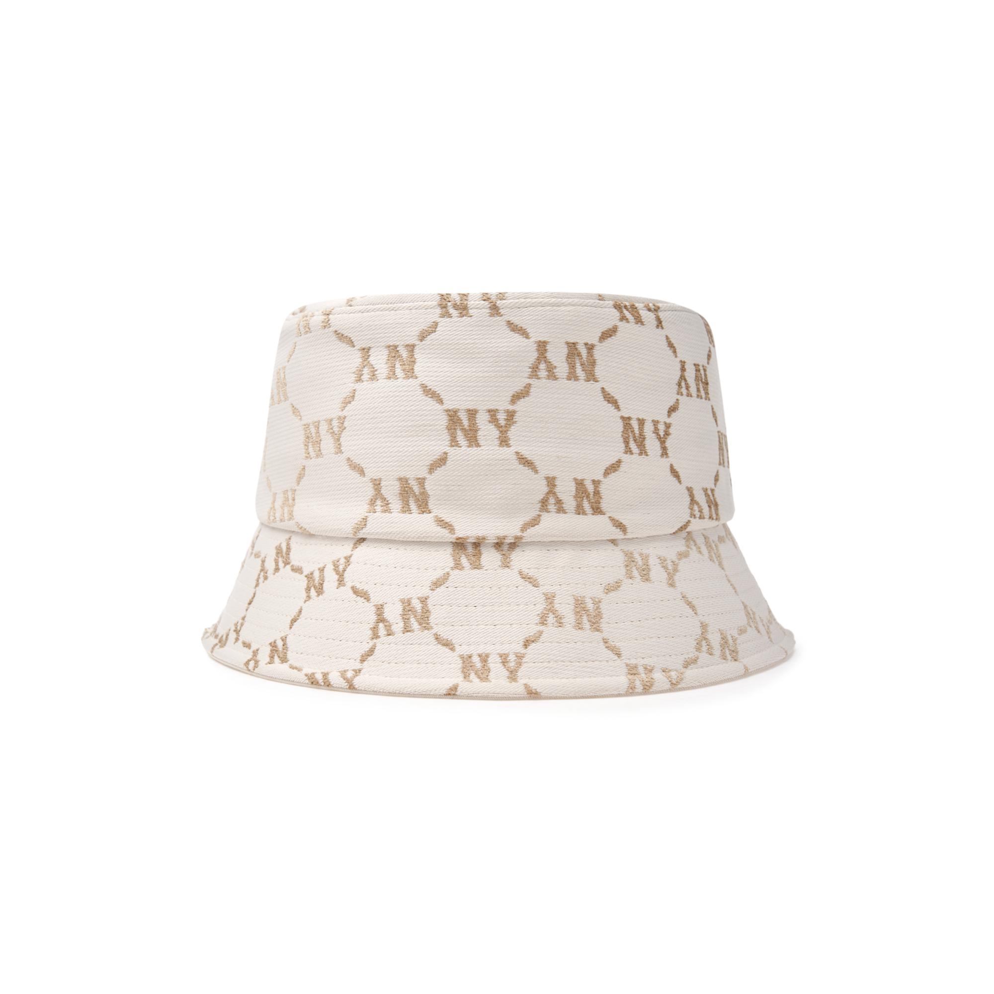 ハット [ MLB ] DIA MONOGRAM LEATHER BUCKET HAT MLB Unisex Dia Monogram Point Bucket Hat NY Yankees Black