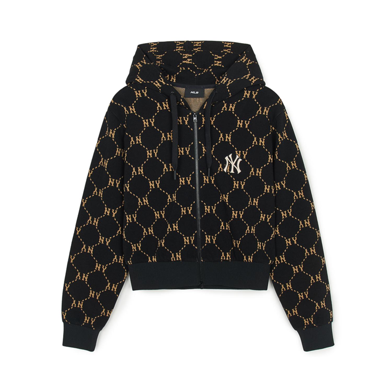 WOMEN'S DIA MONOGRAM JAQUARD CROP HOOD ZIP UP NEW YORK
