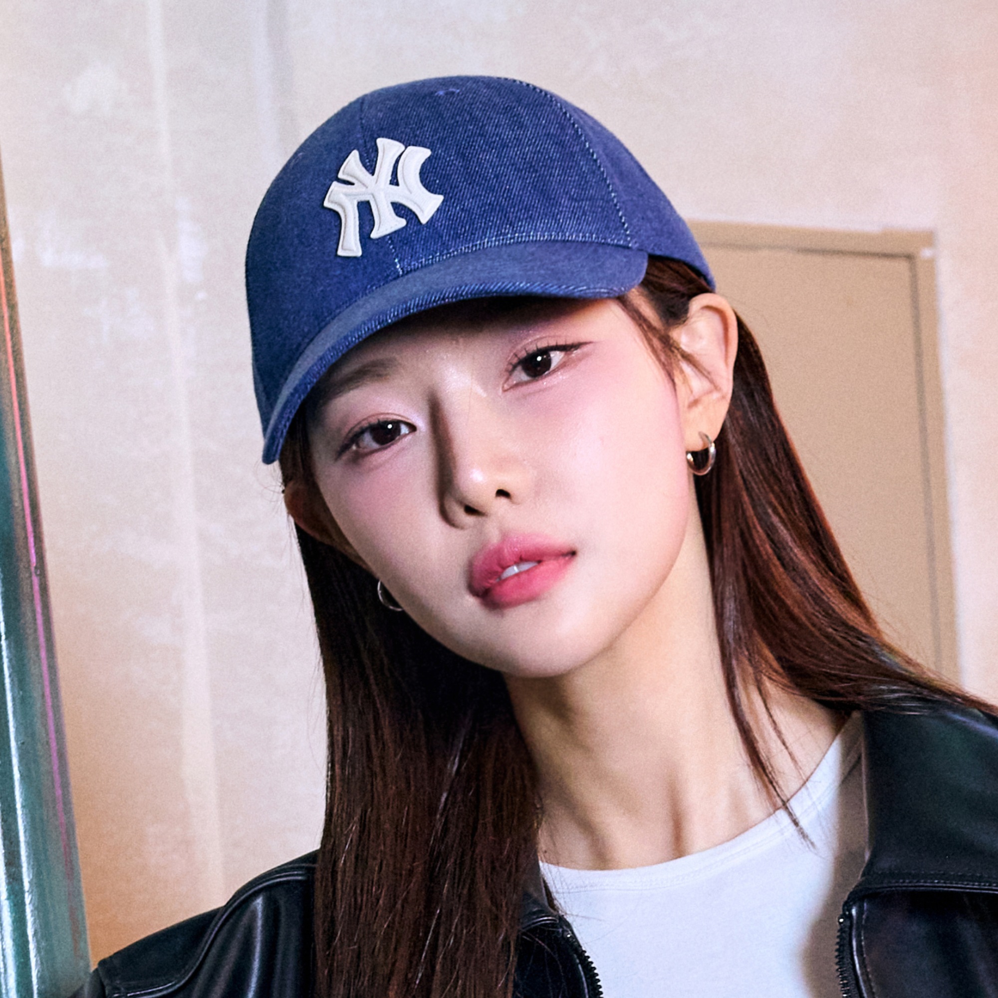 キャップ MLB Korea Denim New Structure Ball Cap NY LBlue 3ACPD015N-50 Denim New Structured Ball Cap NEW YORK YANKEES - MLB KOREA