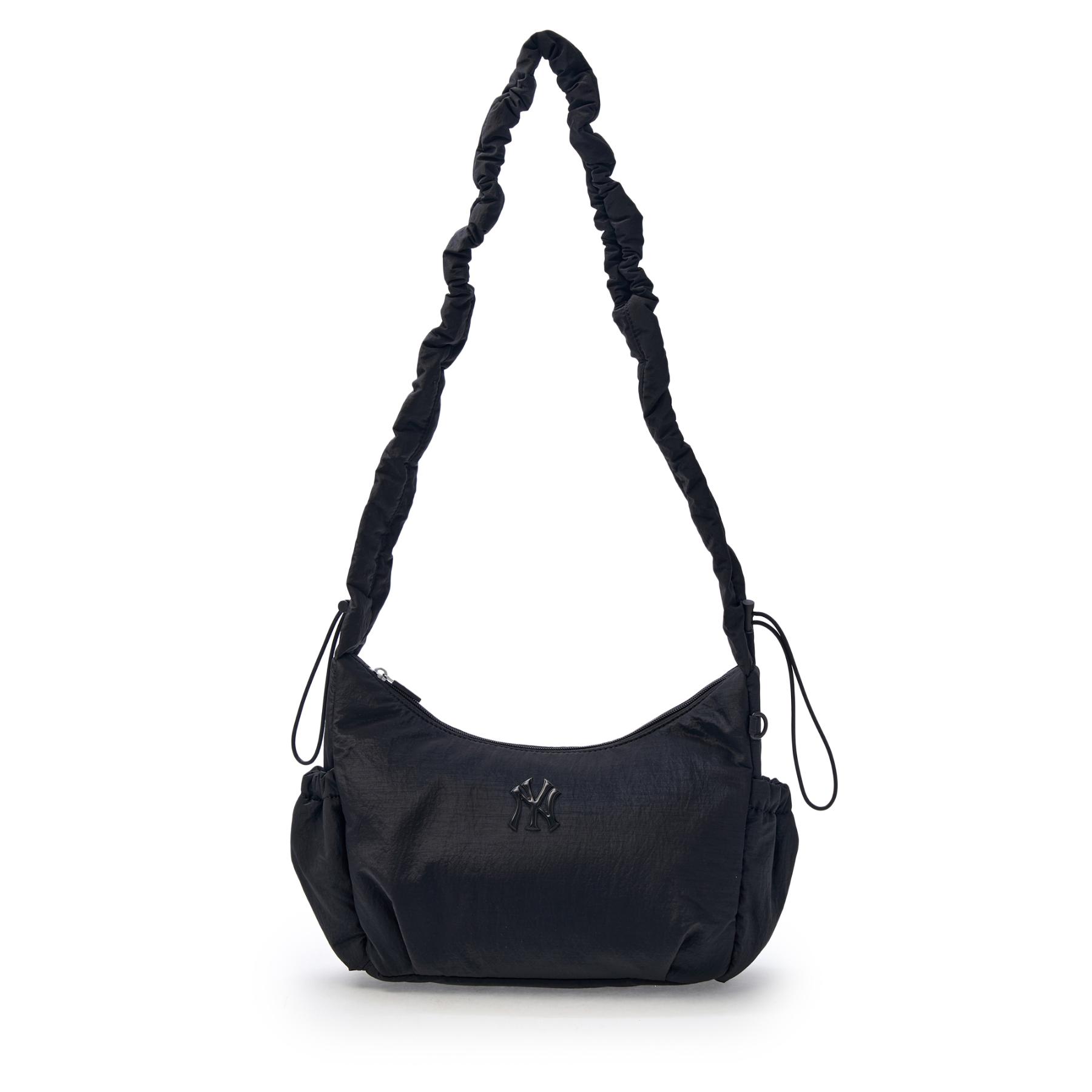★MLB Korea★ Basic Athleisure Hobo Bag NY Black 3ABQA015N-5 BASIC ATHLEISURE HOBO BAG New York Yankees (3ABQA015N-50BKS
