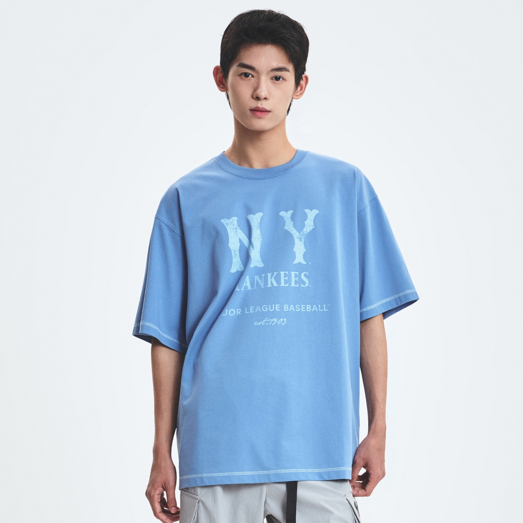 【MLB】★男女兼用★Basic Coopers Logo Mega Overfit T-Shirt Basic Coopers Logo Mega-Oversized-Fit T-Shirt New York Yankees