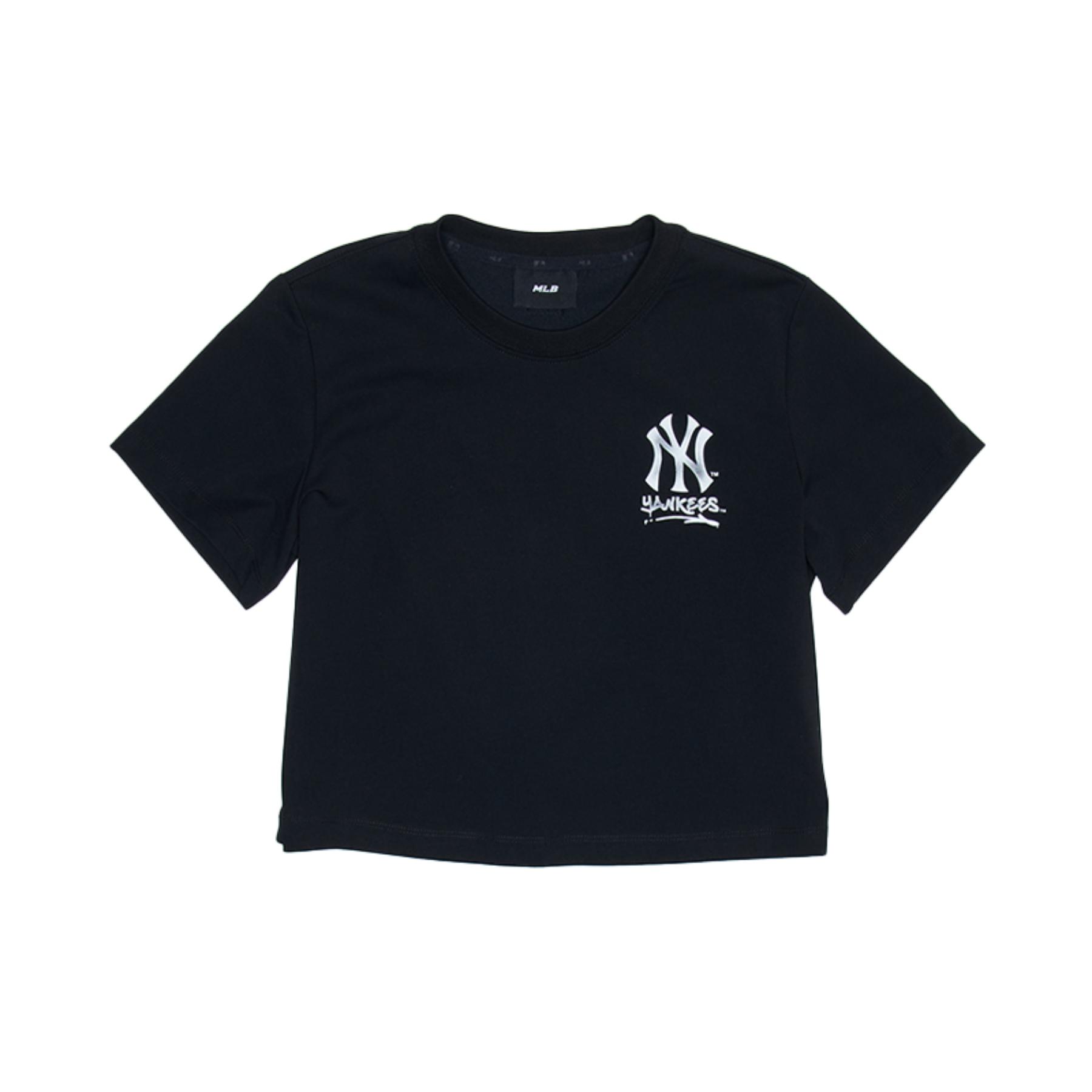 【MLB】 Women's Basic Street Logo Crop Short Sleeve T-Shirt WOMEN'S BASIC STREET LOGO CROP T-SHRTS NEW YORK YANKEES