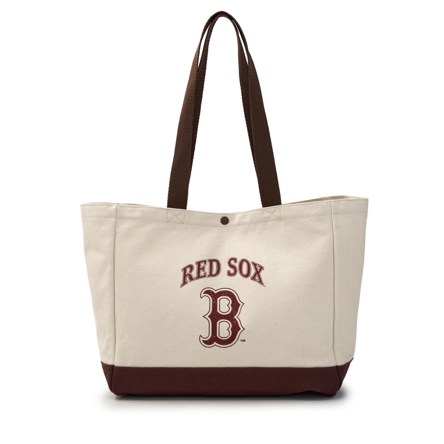 ★MLB Korea★ Vintage lettering BOS Beige 3ABKH015N-43BGS MLB KOREA Vintage Lettering Shopper Bag New York Yankees