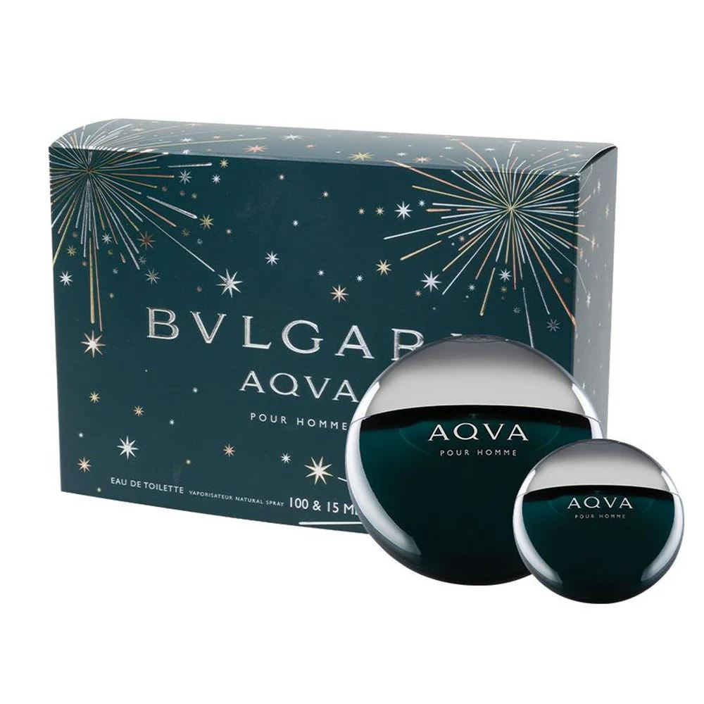 BVLGARI AQVA POUR HOMME 30ml 2個セット Bvlgari Aqva Pour Homme EDT Spray 2 Pc Gift Set 3.4 oz & 0.5