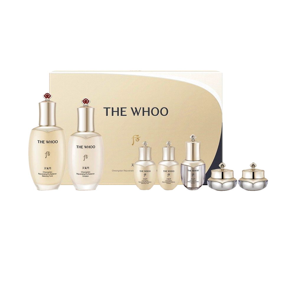【新品未使用】THE WHOO 天気丹 フルセット 高級エイジングケア WHOO 天氣丹光耀煥活緊顏滋養水乳套裝7件裝| 熱銷推薦| Colourmix 卡萊