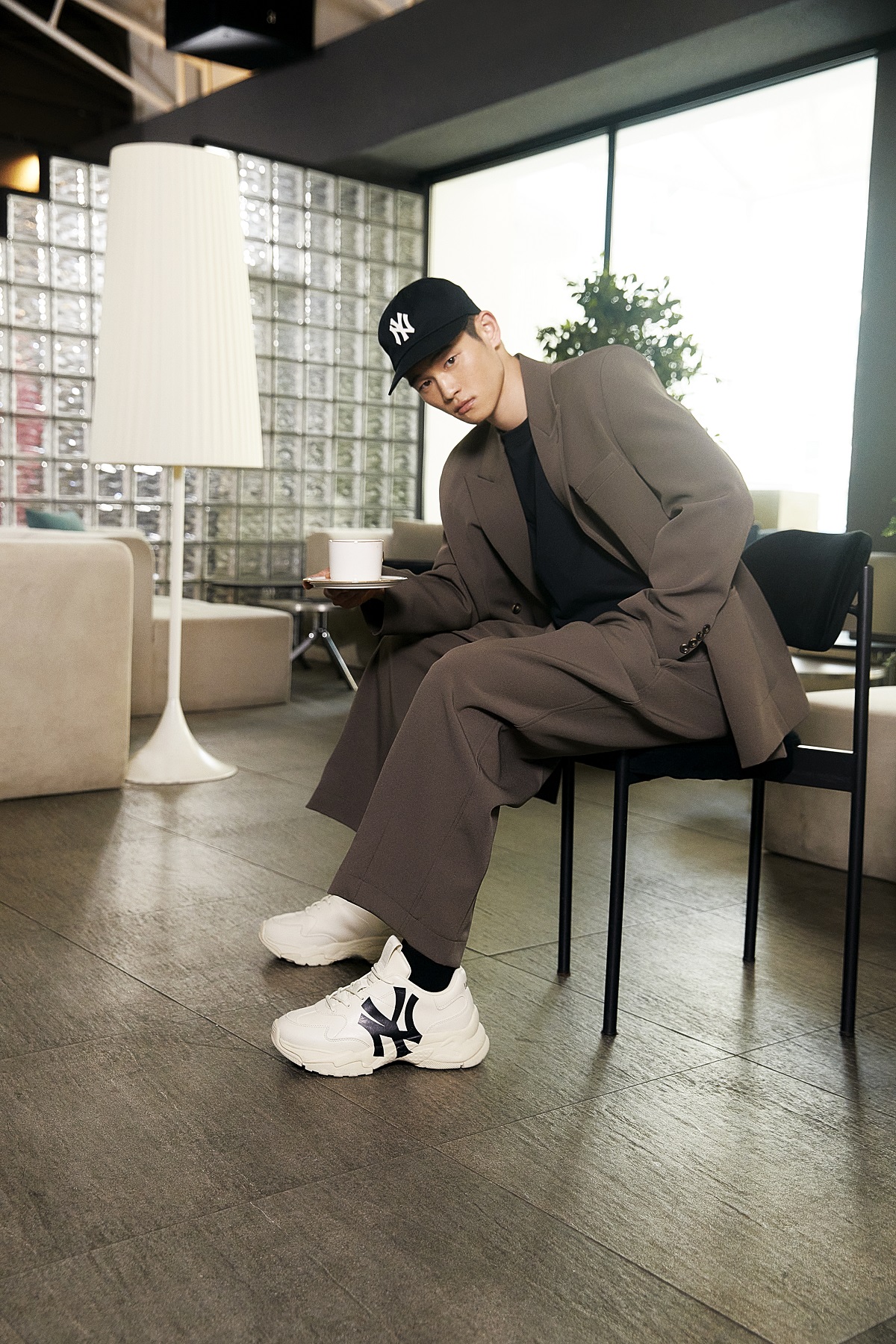 MLB■Chunky Class A ■送料込 MLB Korea CHUNKY LINER MID DENIM 厚底スニーカー 3ASXCDN3N
