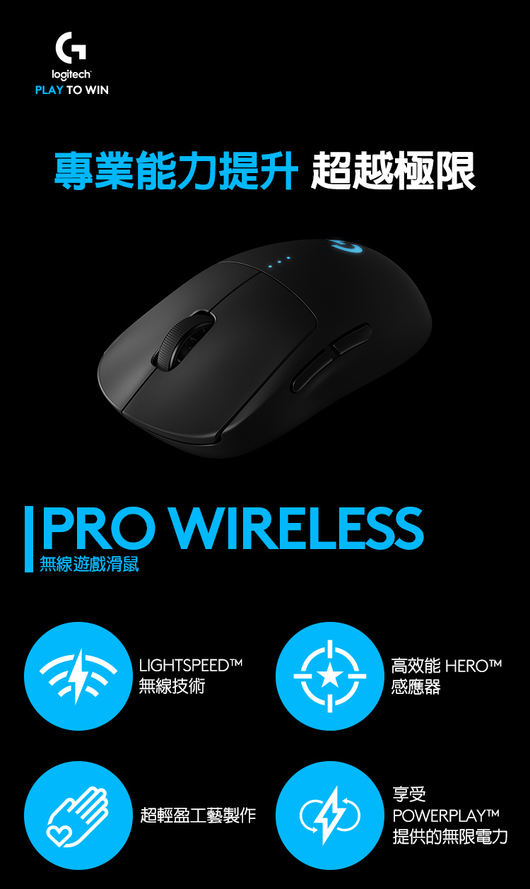 Logitech G Pro 無線遊戲滑鼠 Logitechclub