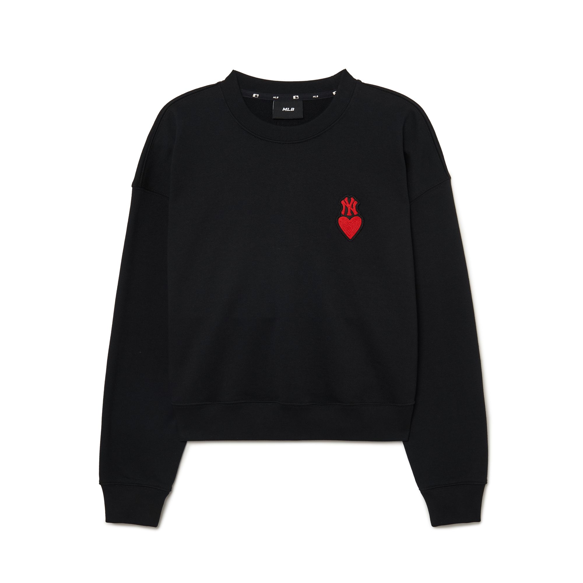 WOMEN HEART CROP SWEATSHIRTS NEW YORK YANKEES (3FMTH0134