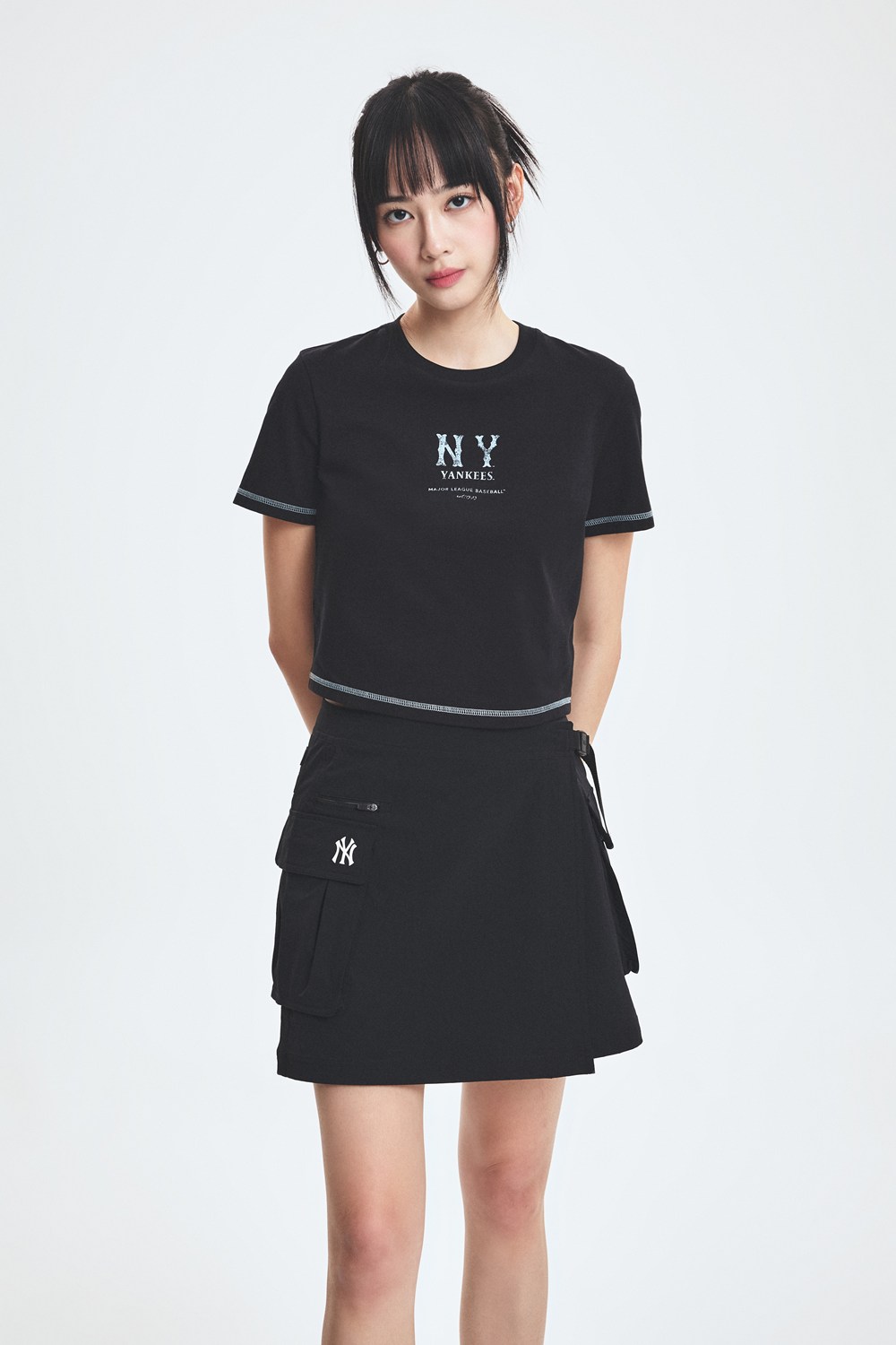 [MLB] W's Basic Coopers Slim Crop T-Shirt ★すぐ品切れ★ Crew Neck Cropped T-Shirt - MISS SIXTY