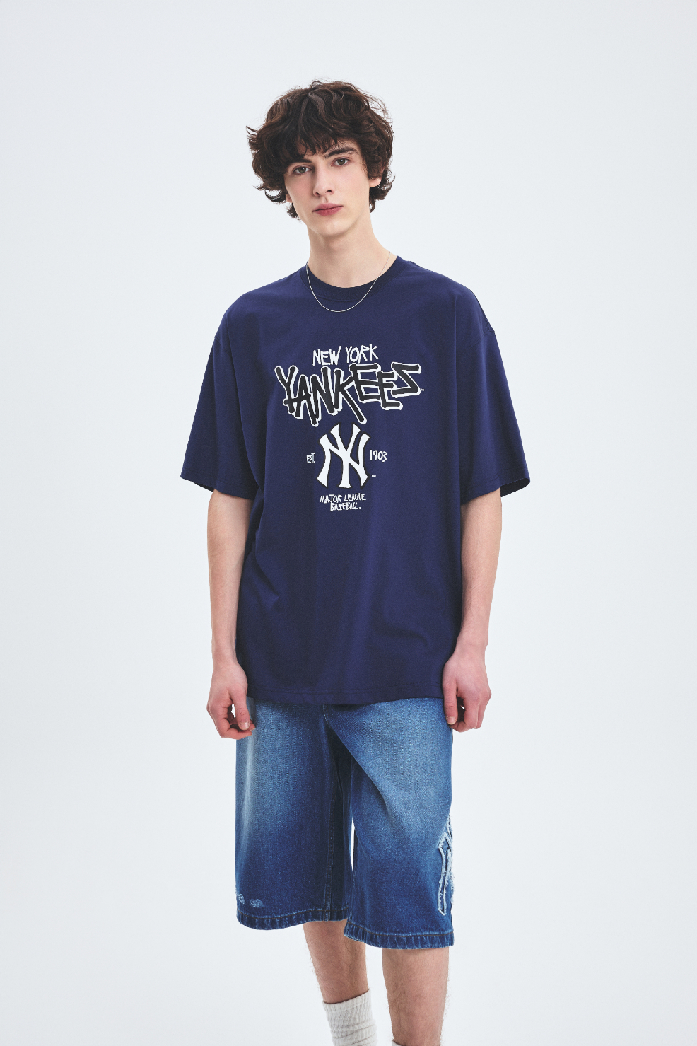 【MLB】KARINA★Basic Street Logo OverFit T-Shirt★男女兼用 T-Shirts