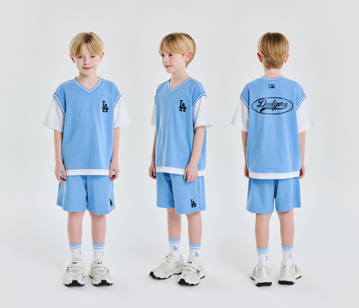 MLB KIDS | VARSITY WOVEN VEST SHORT SLV 3 SET LOS ANGELES DODGERS