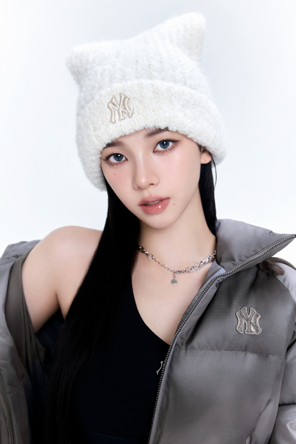 MLB 貓耳冷帽紐約洋基隊MLB PLUSH MEOWING BEANIE (3ABNB1156-50CRS
