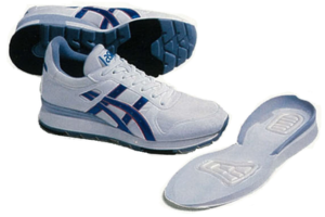 Gel based running shoes in white