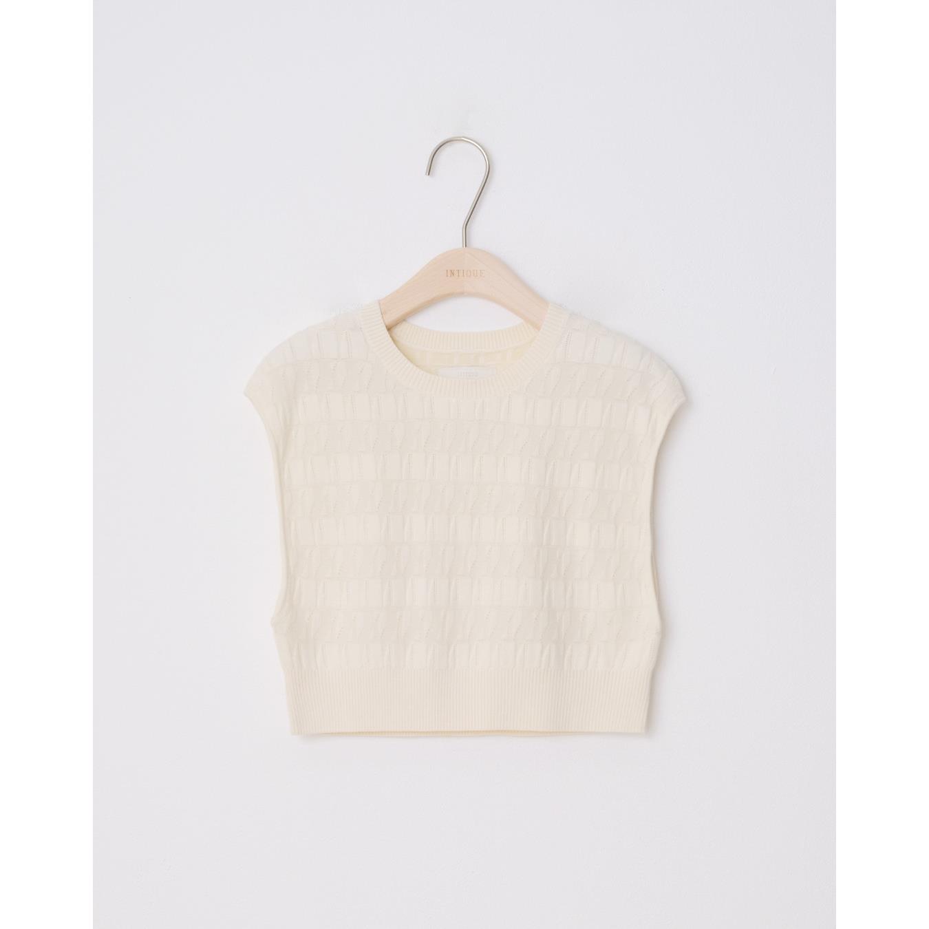 シェリエsheller asymmetry knit tops.