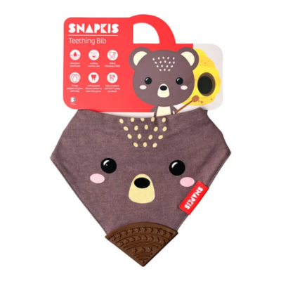 SNAPKIS 口水肩連牙膠 - 小熊
