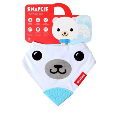 SNAPKIS 口水肩連牙膠 - 北極熊