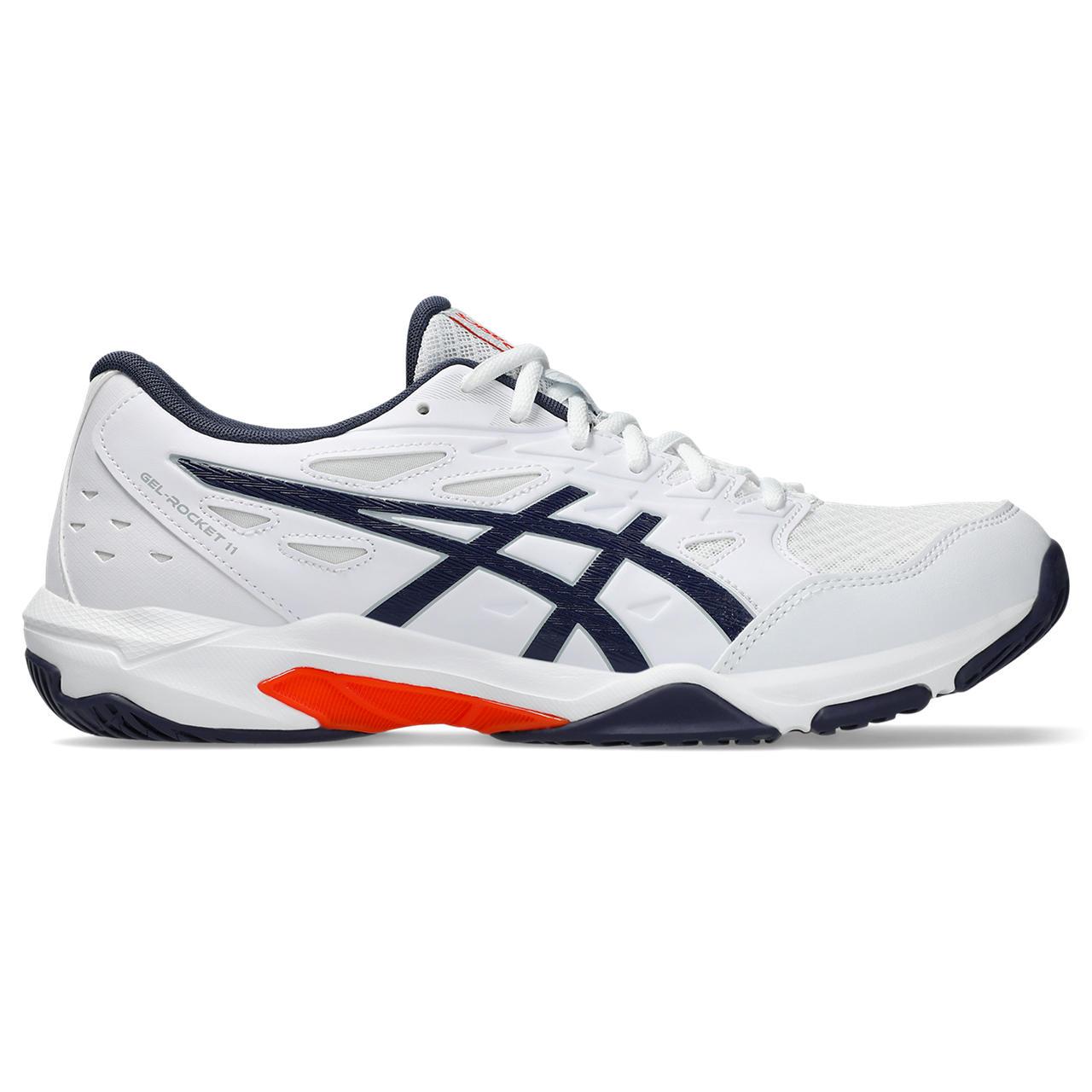 絶版品-ASICS GEL-ROCKET 1073A053-101-30cm Asics GEL-Rocket 10 2E Wide White Black Gum Men Volleyball