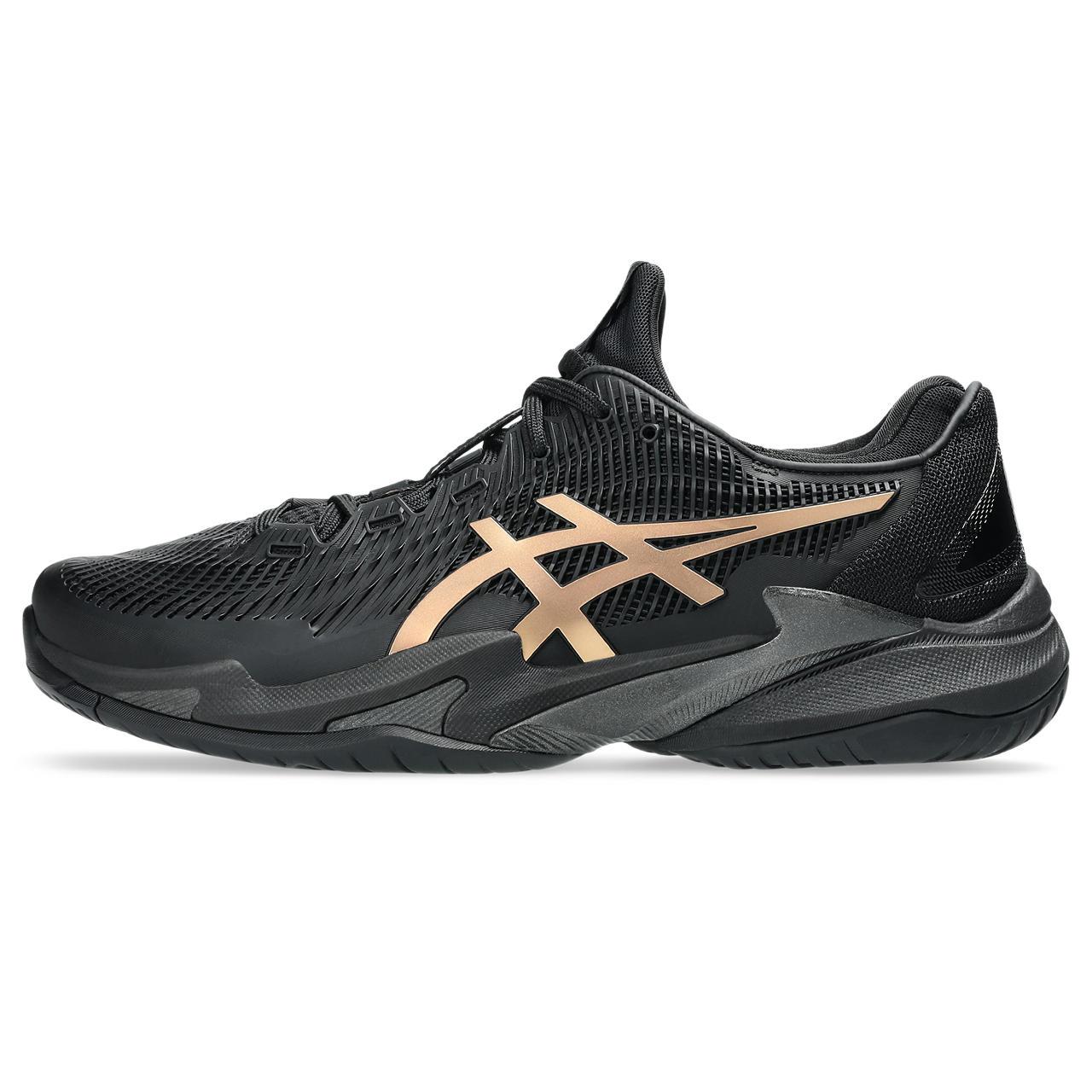 シューズ(男性用) COURT FF3 NOVAK Asics Court FF3 Novak Mens Tennis Shoe - White/Blue