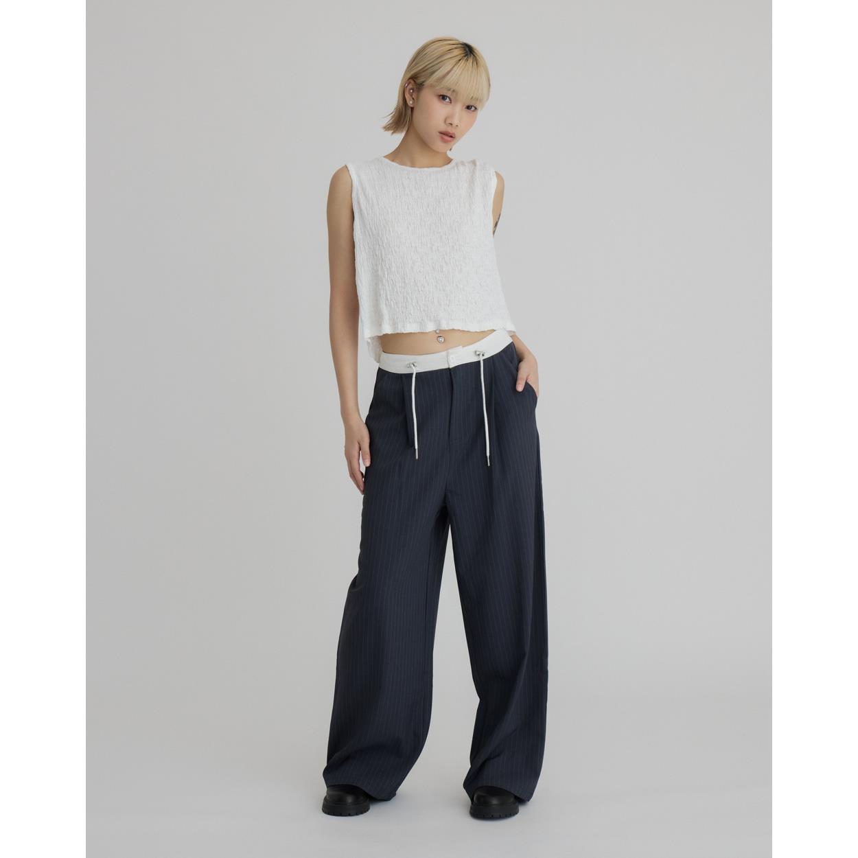 【INCHANT ME】23FW★ [INC MADE] Foreign Bijo Wide Slacks Belted Wide-Leg Woven Pants | White House Black Market