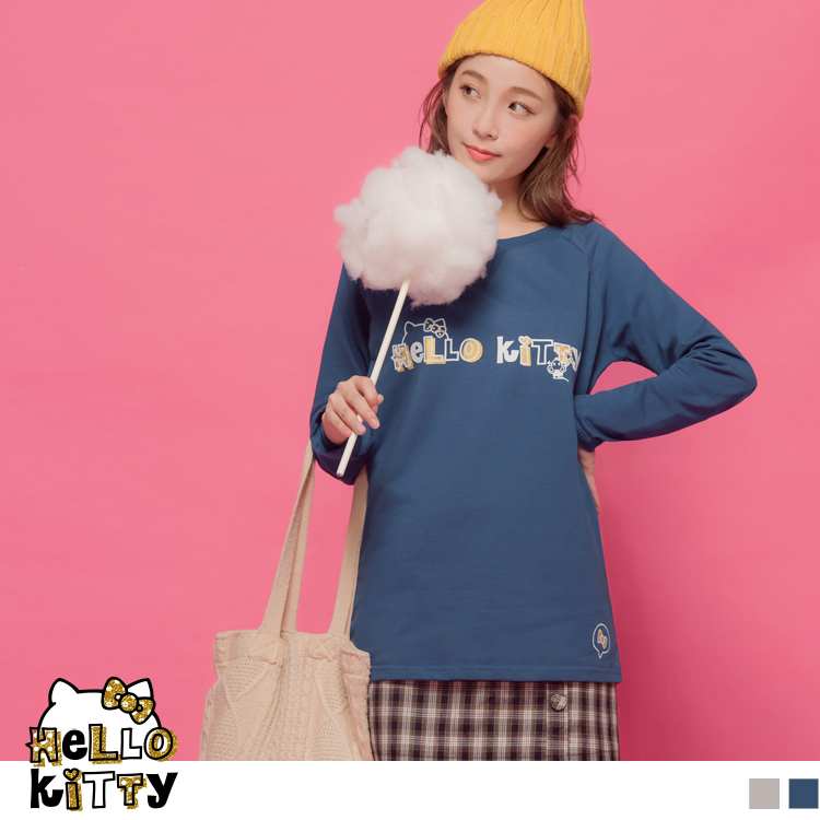 OB 金點KITTY字母印花寬領衛衣上衣(代購) OBKB0823