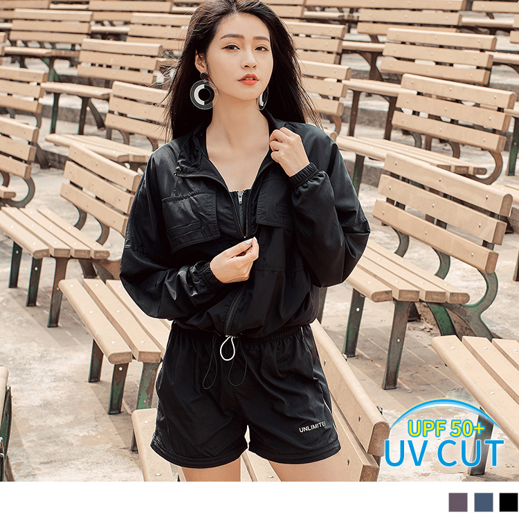 OB 防潑水抗UV光澤短版外套 OBKS0822
