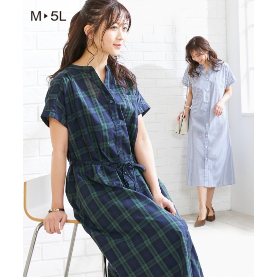 Nissen 前開口孕婦襯衫連身裙 (日本哺乳孕婦裝) NSCIY0121B0004