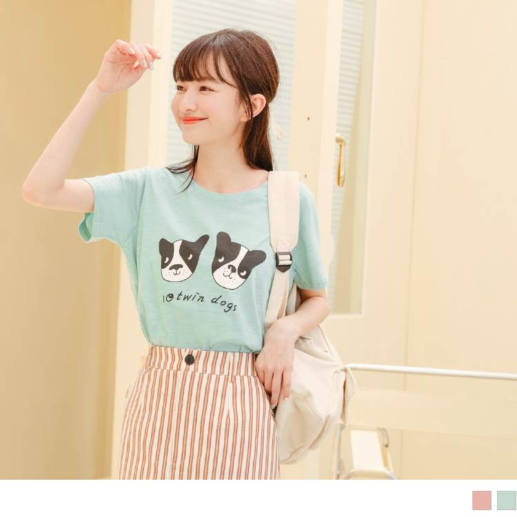 OB 台灣製造．高含棉呆萌狗狗Tee OBAB15979
