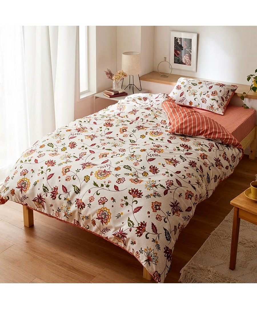 nissen 花花兩面皆可使用棉被套 (日本家品) NSBHZ0121N0036
