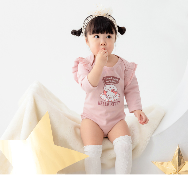 OB 快乾 台灣製甜甜圈kitty印花寶寶包臀衣(代購) OBKB1399