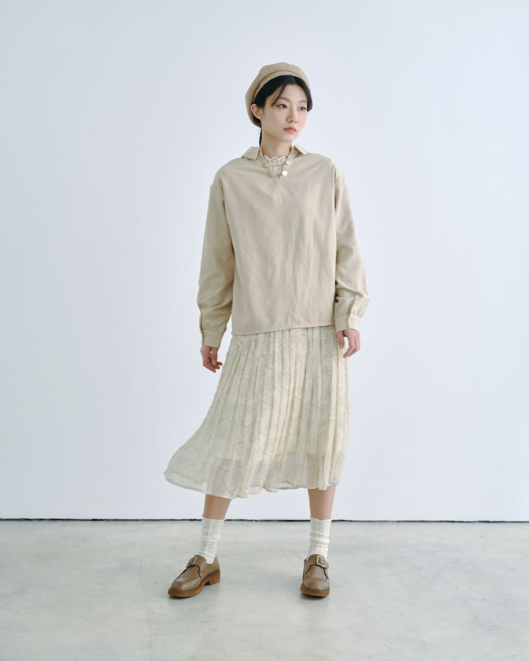 Pleated Bandana Print Skirt_1