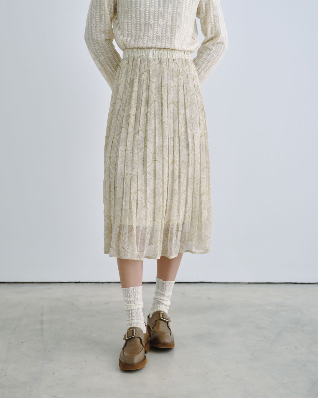 Pleated Bandana Print Skirt_2