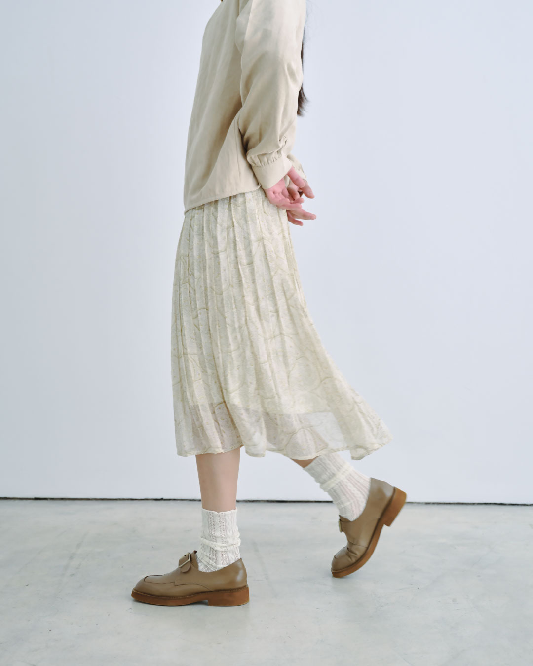 Pleated Bandana Print Skirt_3