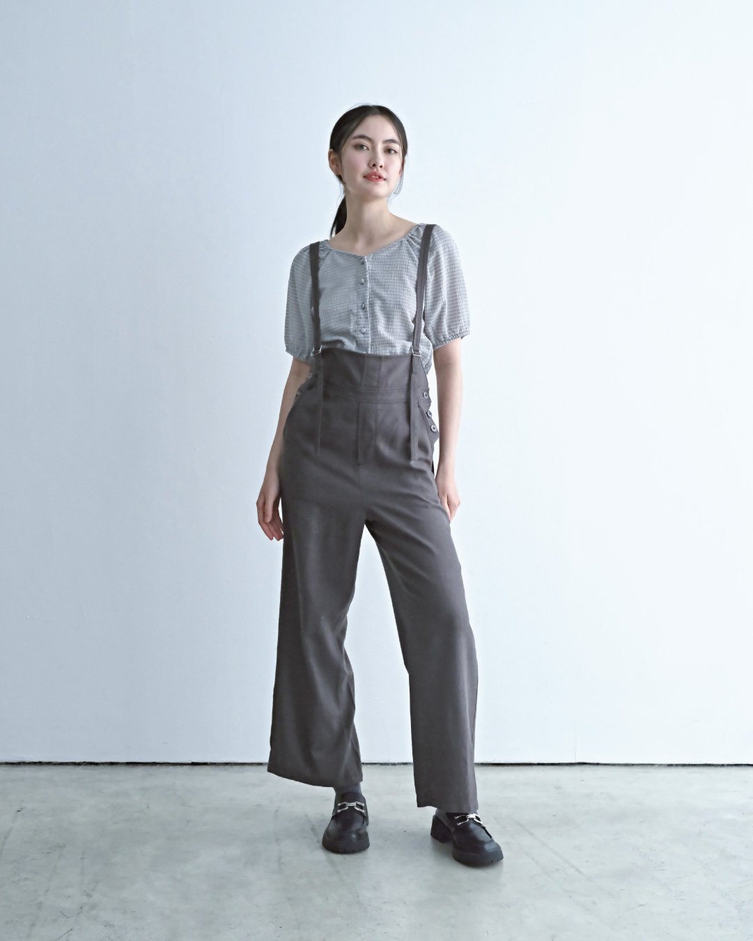 Washed Linen Dungaress_0
