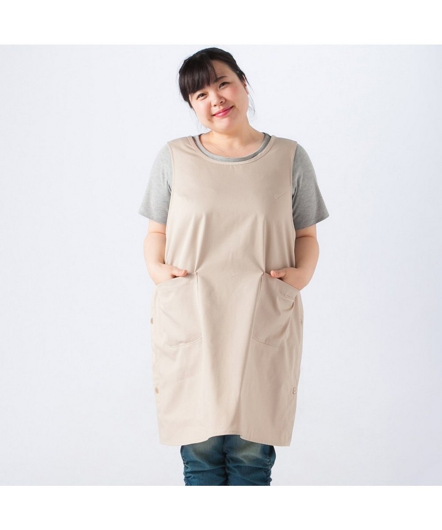 nissen 連身裙式簡約款工作圍裙 (日本大尺碼家品) NSBEE0116M0001 SS23
