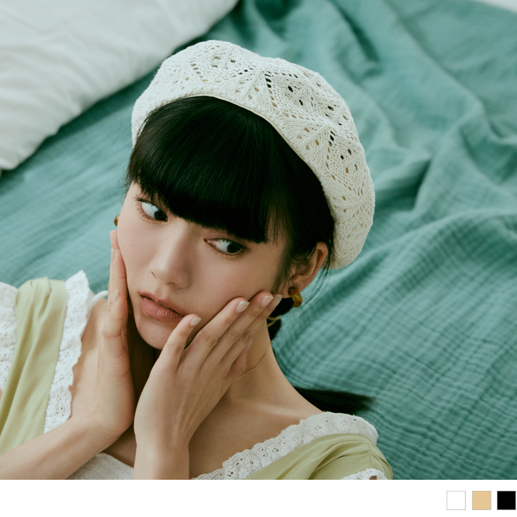 OB 鏤空蕾絲貝蕾帽 OBYC027 SS23