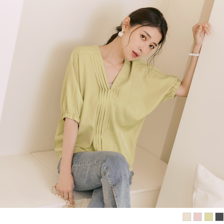 OB 小V臉．V領兩面穿連袖上衣 OBAB18300 SS23