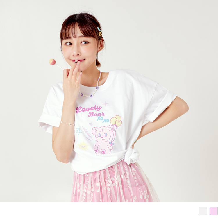 OB 可愛印圖長版Tee上衣 OBAB18331 SS23