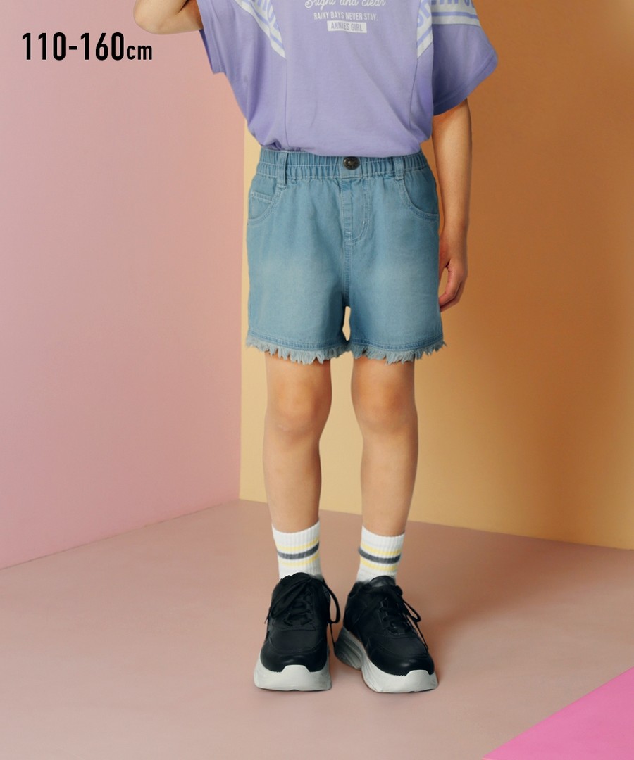 Nissen 100%純棉褲腳流蘇短褲(女孩，青少年) (日本童裝) NSCIY0223B0020 SS23
