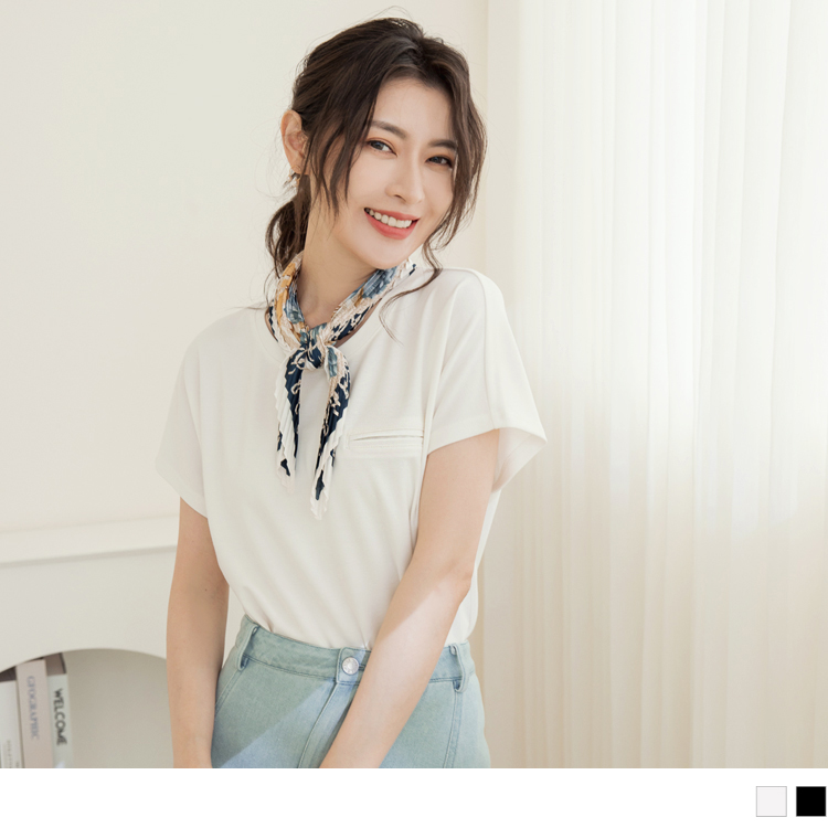 OB 簡約高彈不易皺落肩上衣 OBAB18522 SS23