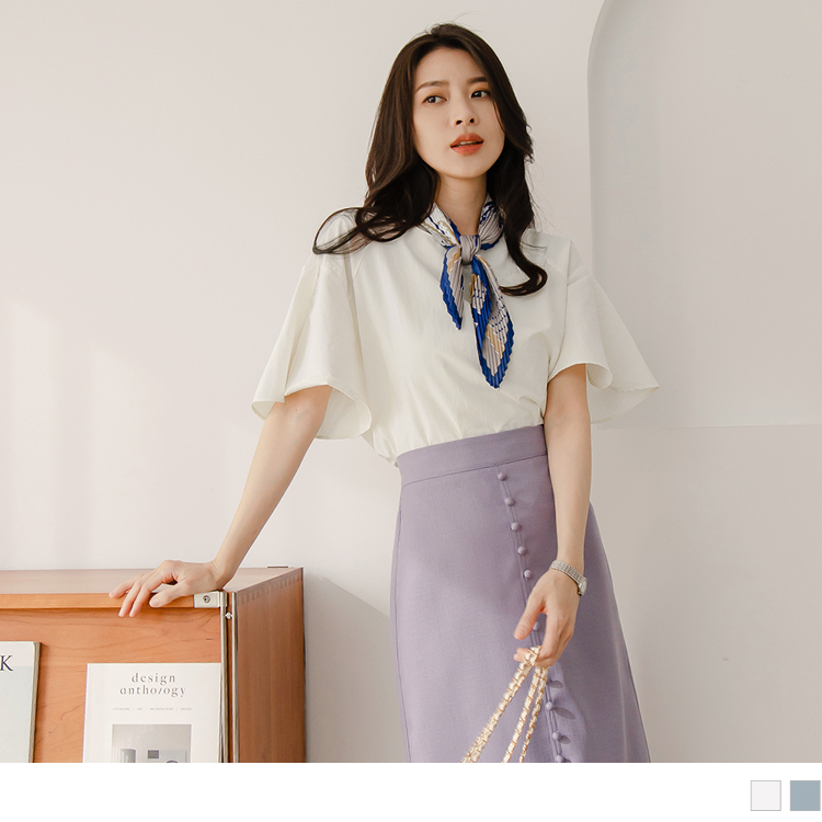 OB 花苞袖圓領寬鬆上衣 OBAB18416 SS23