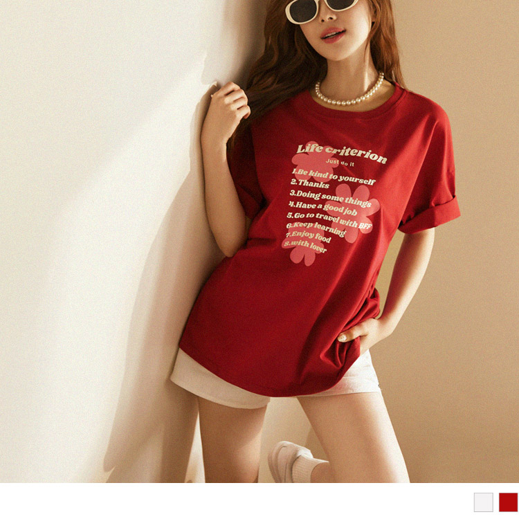 OB 親膚棉質印花OVERSIZE寬版上衣 OBAB18727 SS23