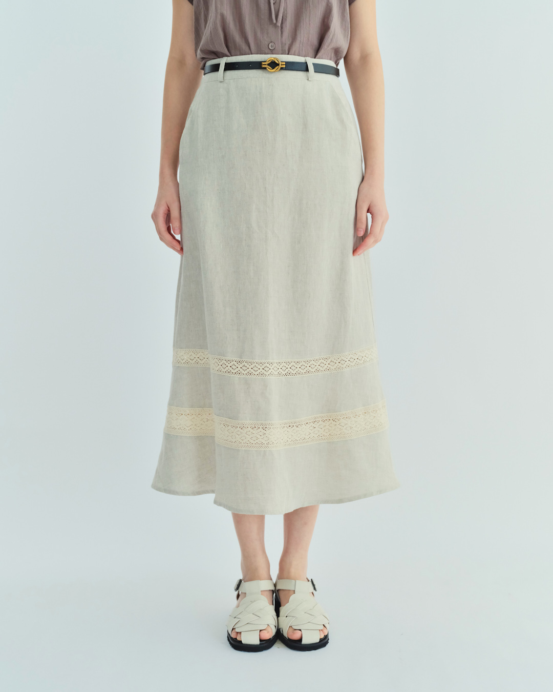 Lace Patched Skirt_0