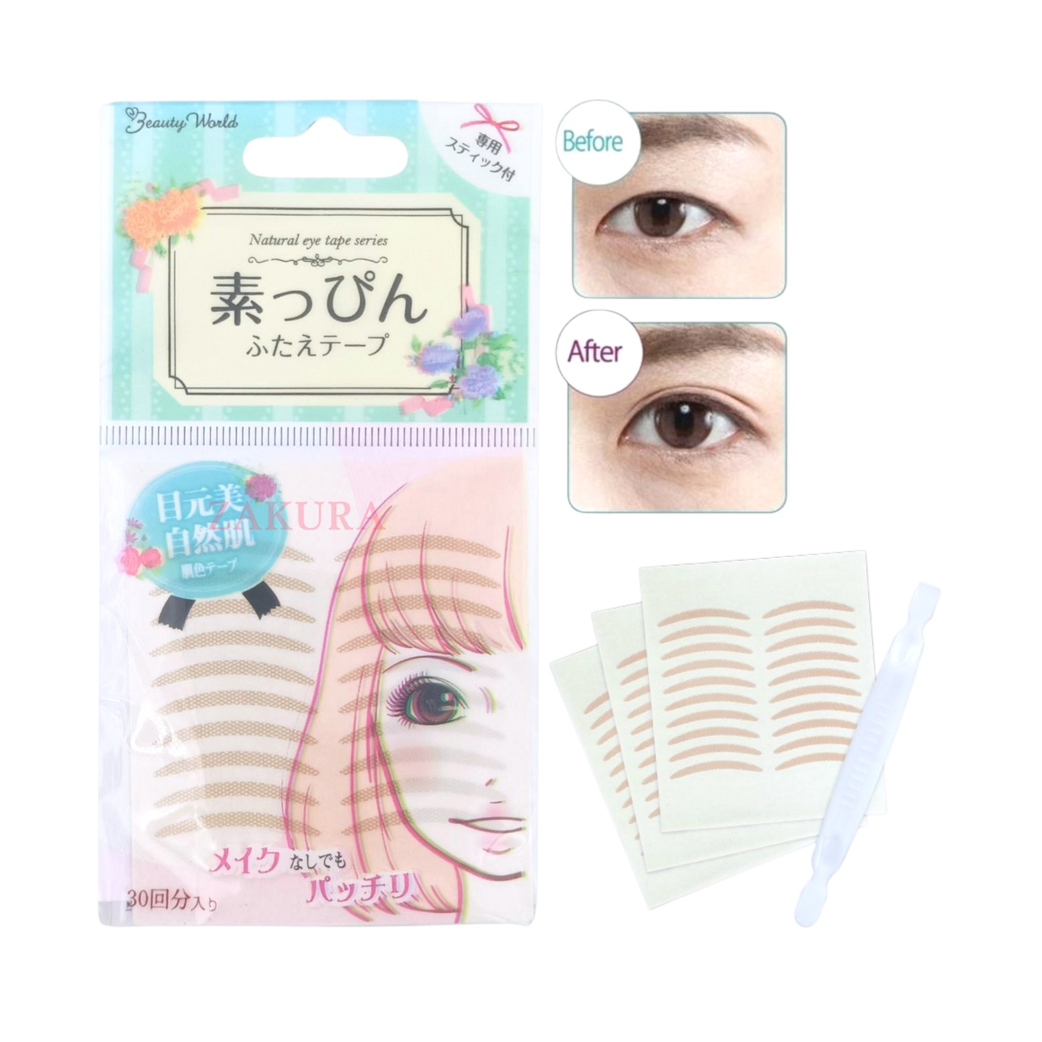 Beauty World 素肌自然雙眼皮貼30 Pairs