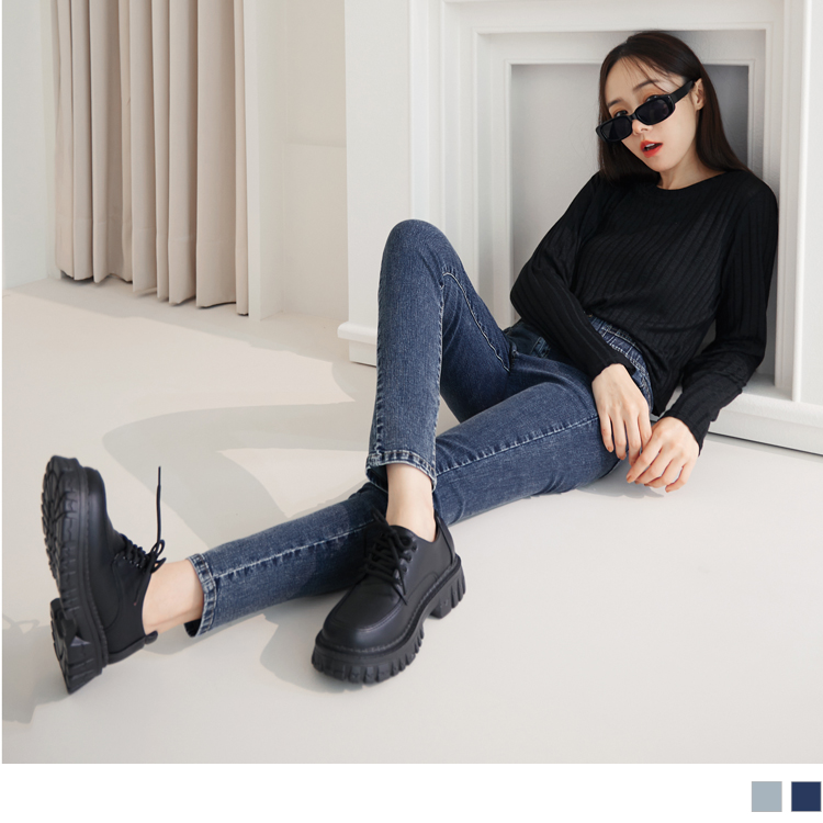 OB 棉質收腹寬腰頭窄管牛仔褲 OBBA7119 FW23