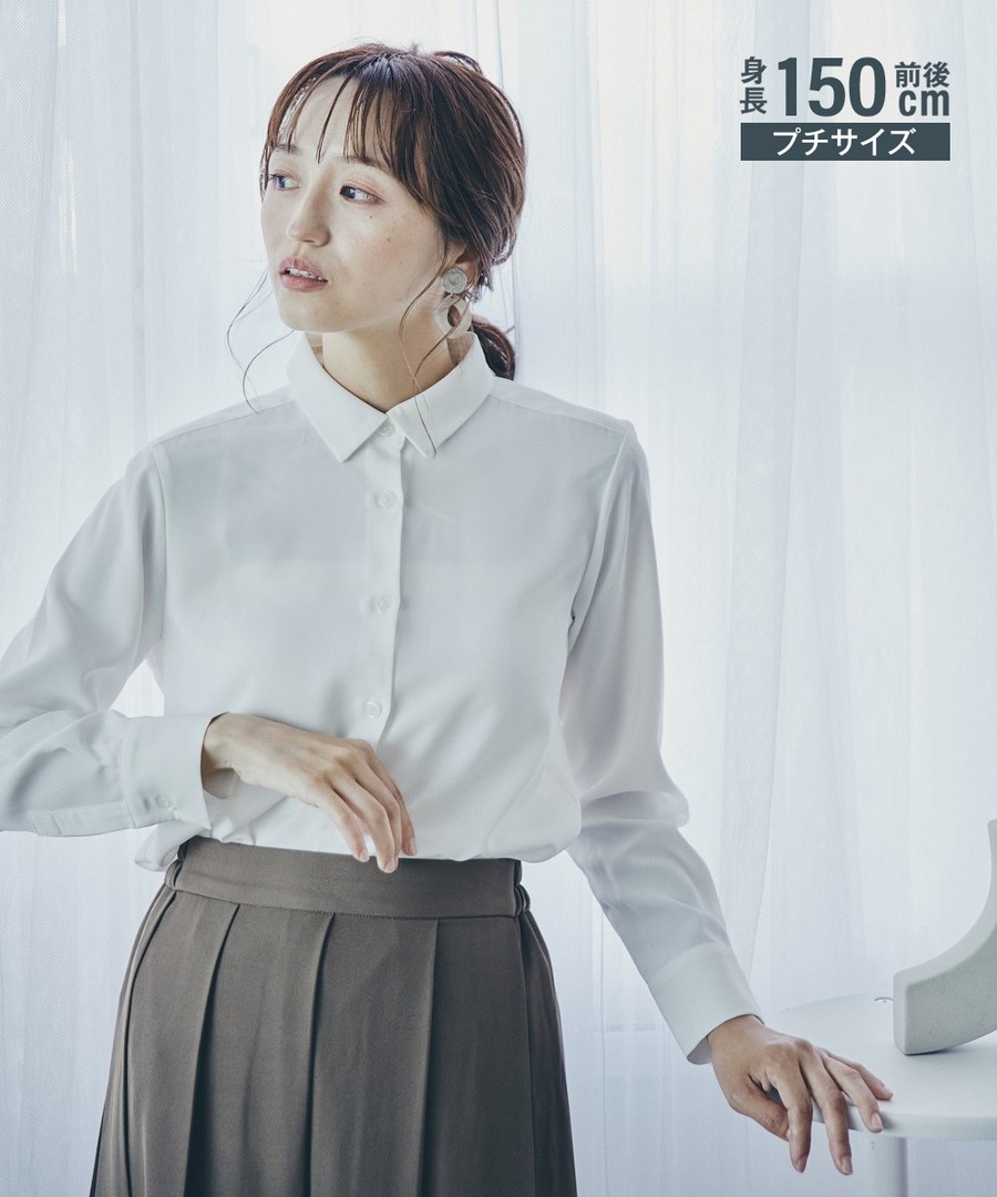 nissen [嬌小尺寸]滑順布料質感襯衫 (日本女裝) NSVWD0123C0006 FW23