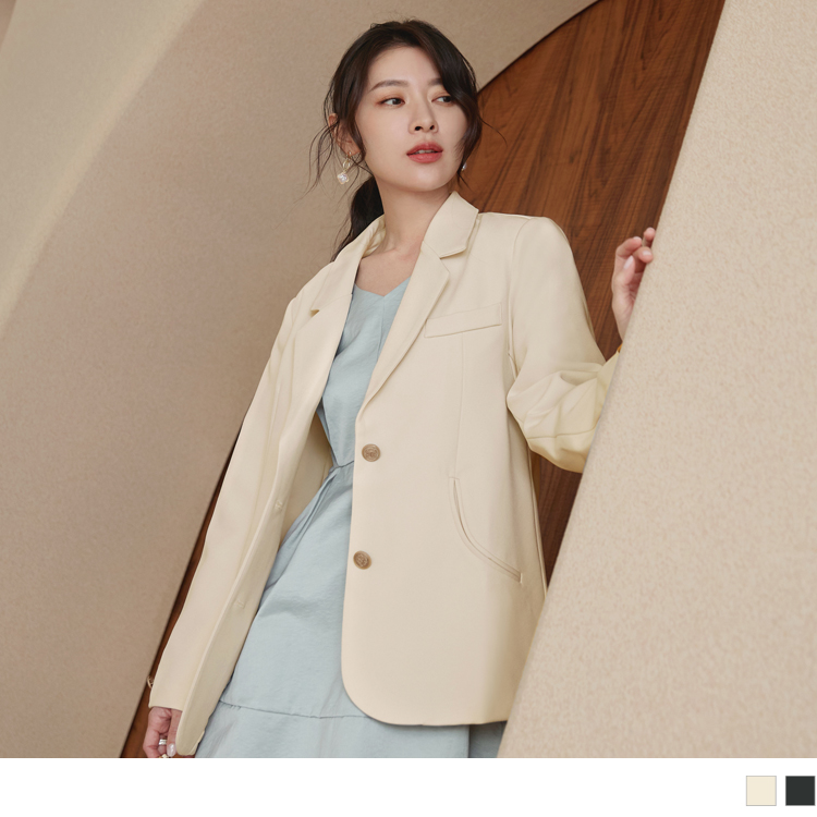 OB 翻領金屬釦挺版西裝外套 OBEA3520 FW23