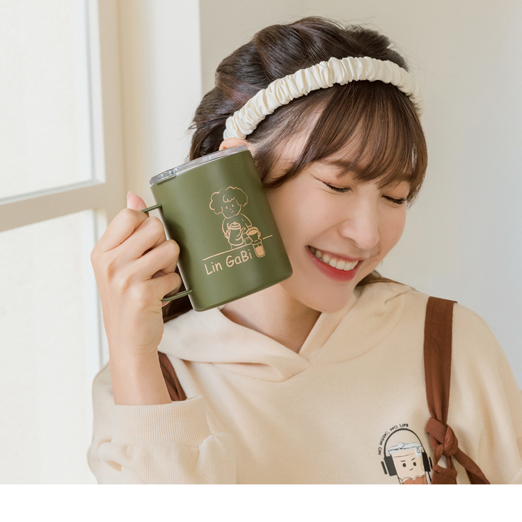 OB 咖啡廳家族．店長印花保溫杯 OBIG0038 FW23